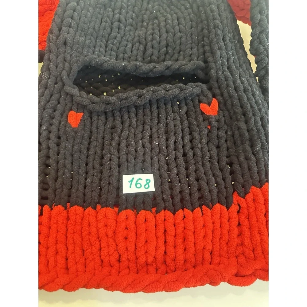 Knitted Fluffy Winter Warm Hat with Long Rabbit Ears Beanie Cute Handmade